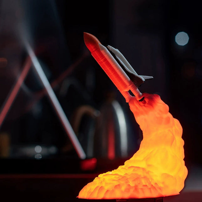 3D Printed Rocket LED Night Light – Creative Cross-Border Gift and Unique Decorative Ornament