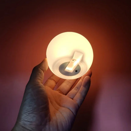 Round Silicone Night Light DIY Pattern USB Rechargeable Bedside Lamp Children's Sleeping Atmosphere Light