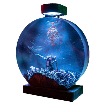 Fallen Knight Helmet 3D Resin Lamp Unique Boys Room Decoration Night Light Gift