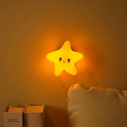 Creative Mini Moon, Star & Cloud Silicone Lamp – Cute Magnetic Bedside Light With USB Charging