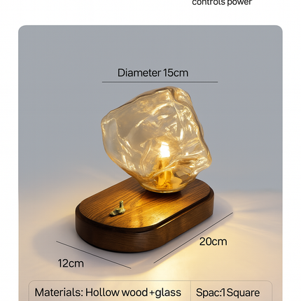 Optical ice lamp for bedroom

