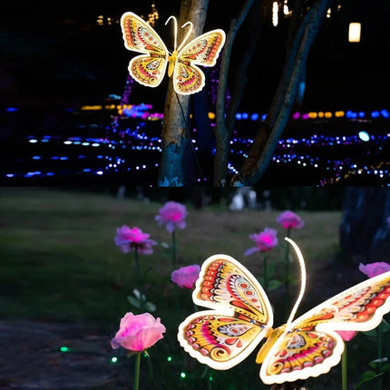 Outdoor butterfly solar decor

