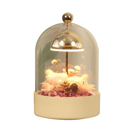 Pink rose glass night light

