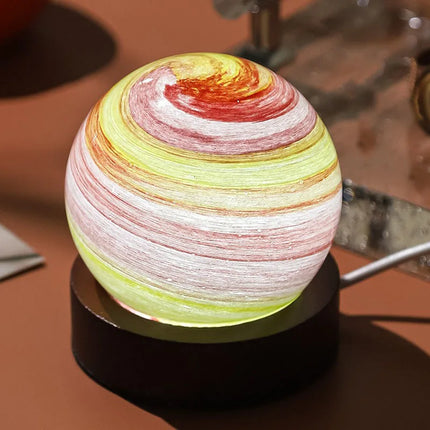 Planet shaped bedside lamp

