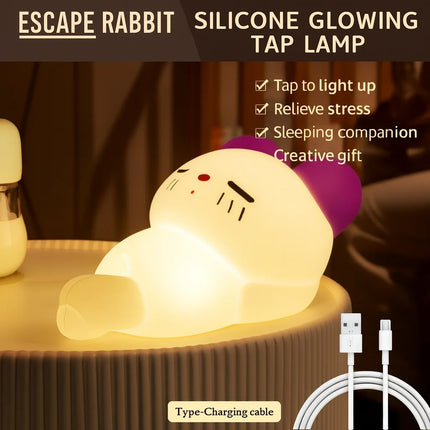 Rabbit Silicone Glowing Tap Lamp