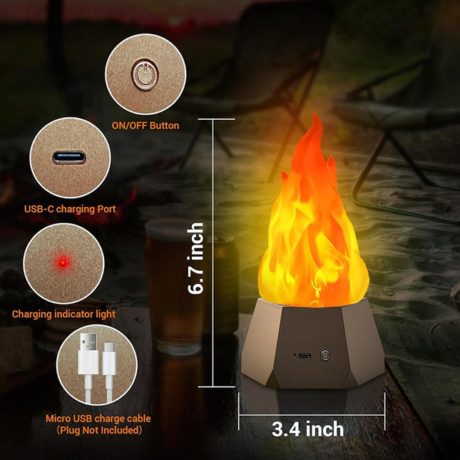 Realistic flame LED light

