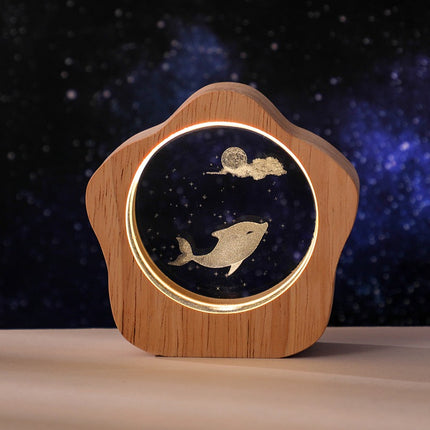 Rechargeable 3D crystal ball night light

