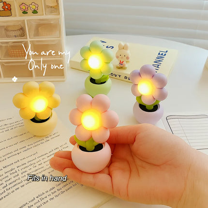 Rechargeable flower pot night light

