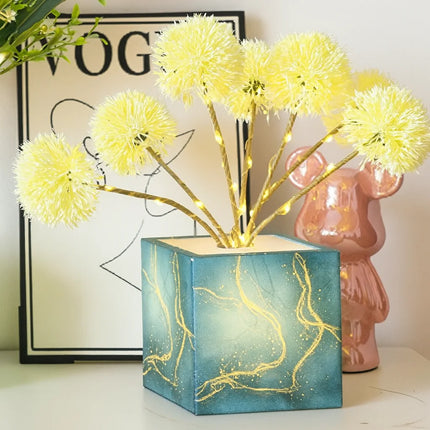 Resin Marble Flower Lamp