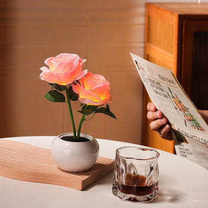Rose-Shaped LED Table Lamp


