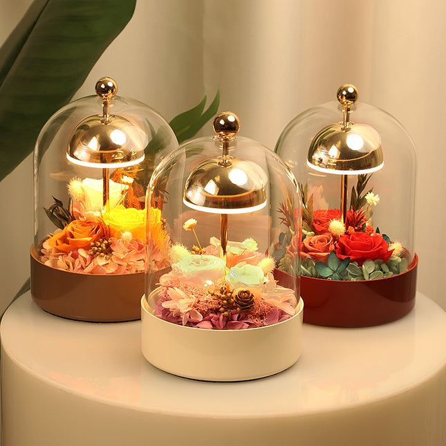 Rose glass Lamp 