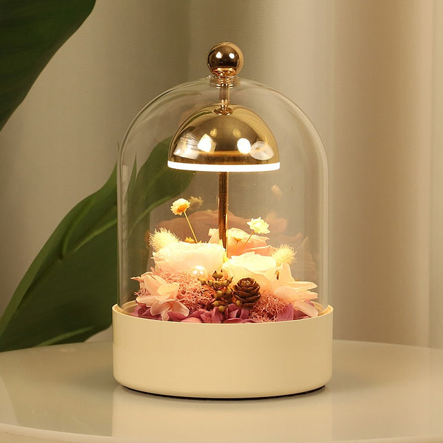 Rose glass table lamp

