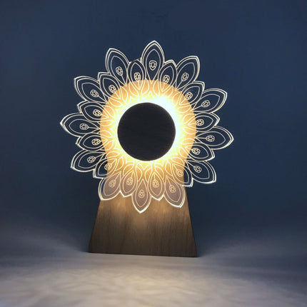 Rotating lamp with windmill design

