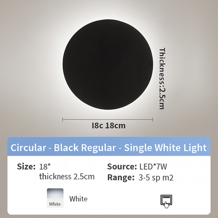 Round PIR sensor wall light IP65

