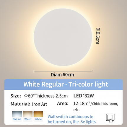 Round external wall mount light

