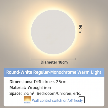 Round outdoor LED wall fixture

