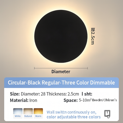 Round vandal resistant wall light

