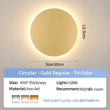 Round wall lamp for deck

