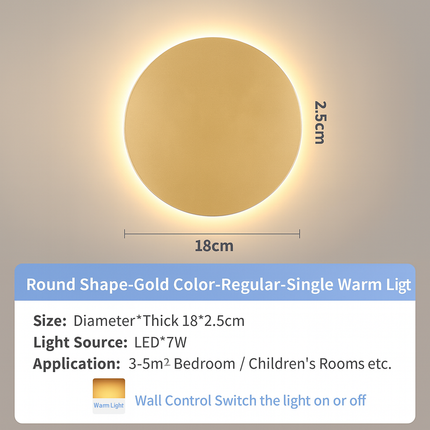Round wall light for patio

