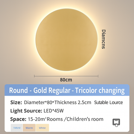 Round wall light with frosted lens

