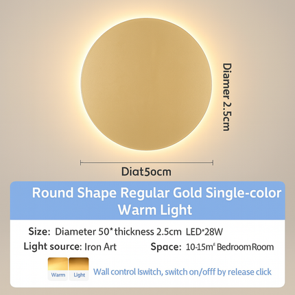 Round weather-resistant wall light

