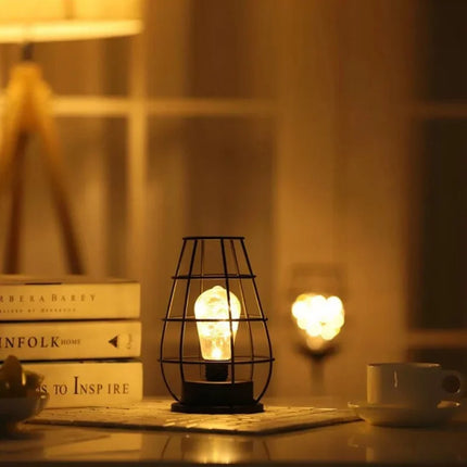 Rustic Cage Table Lamp


