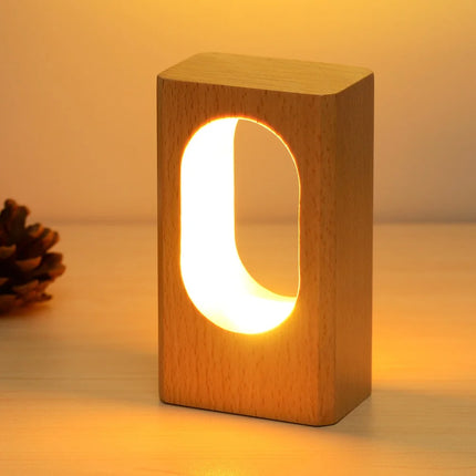 Rustic Wood Cutout Lamp

