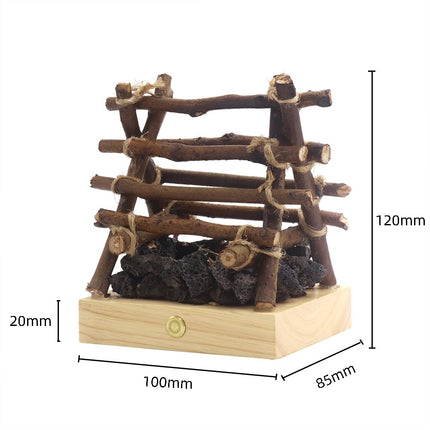 Rustic campfire night lamp

