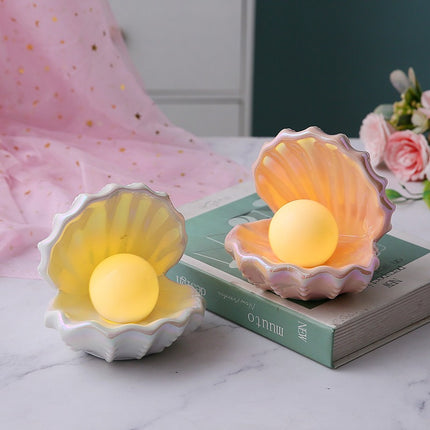 Shell pearl table lamp



