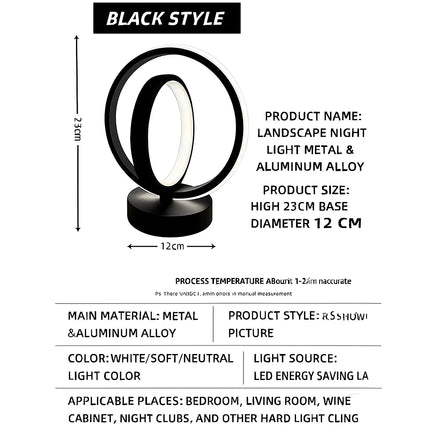 Sleek Double Hoop Desk Light

