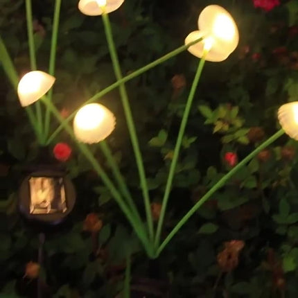Solar glowing mushroom lights

