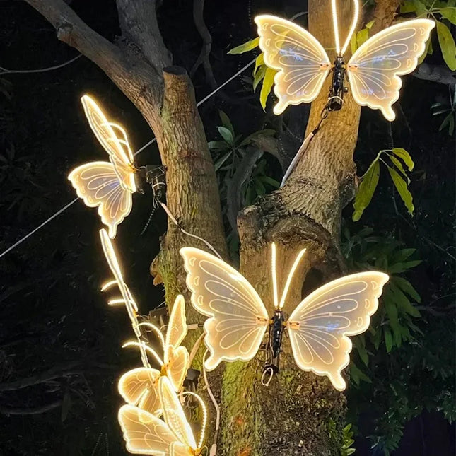 Solar powered butterfly lights

