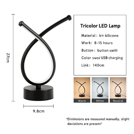 Spiral shape bedside lamp

