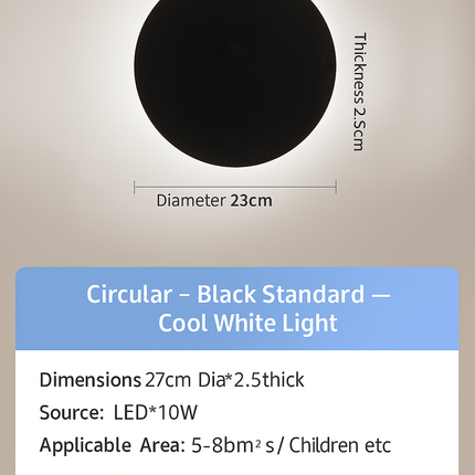 UV-resistant round wall light

