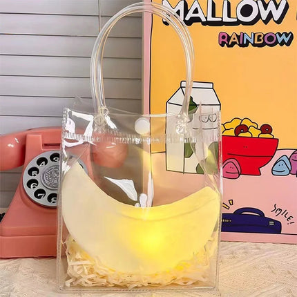 Curved Moon Night Light – INS-Style Bedside Lamp, Atmospheric Bedroom Light, Holiday & Small Gift Ornament