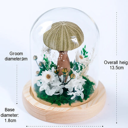 Vintage glass mushroom lamp

