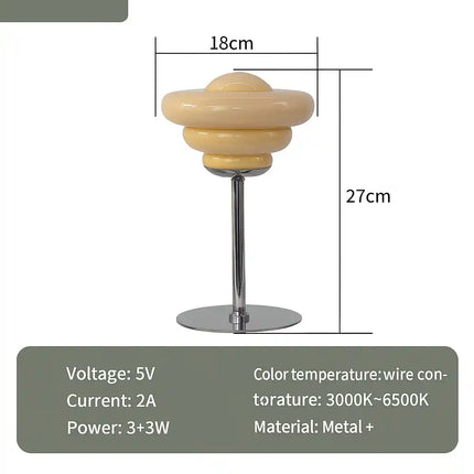 Vintage korean pleated table lamp