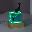 Cube whale ornament (megalodon) C + colorful lamp holder