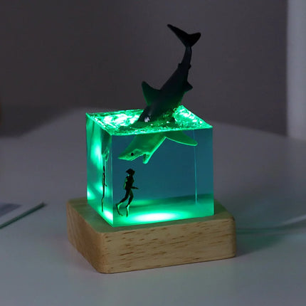 Whale Epoxy Cube Light

