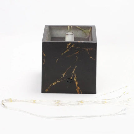 White Marble Flower Table Light