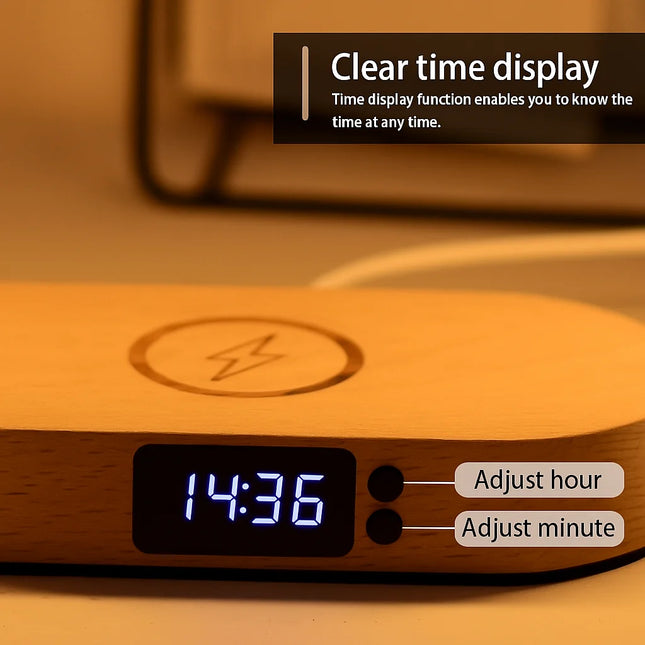 Wireless charging bedside lamp


