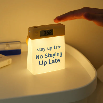 Calendar Silicone Human Body Sensor Night Light Creative Desk Ornament Modern Simple LED Lamp for Students Gift