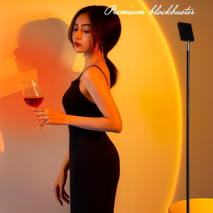 Sunset Floor Lamp – Ambient Lighting for Room & Photography
