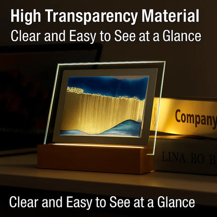 Quicksand Painting Night Light USB LED Creative Desktop Lamp Bedside Table Lamp for Bedroom Living Room Atmosphere Decoration