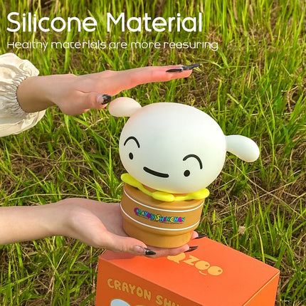 Crayon Shin-chan Xiaobai Potted Night Light – Cartoon Anime Pat Light & Trendy Figurine, Perfect Christmas Gift