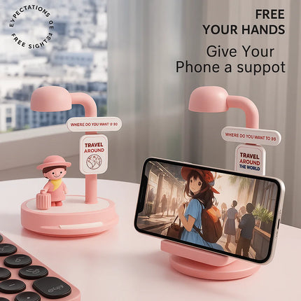 Creative Night Light with Mobile Phone Holder LED Bedside Lamp for Students, Girlfriends, Lovers, Internet Celebrities Gift