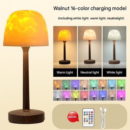 Water Ripple Table Lamp – Romantic Ambient Light with Remote Control
