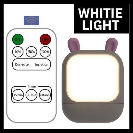 Cute Rabbit Night Light Energy Saving LED White and Warm Light for Living Room Desk Bedroom Dressing Table