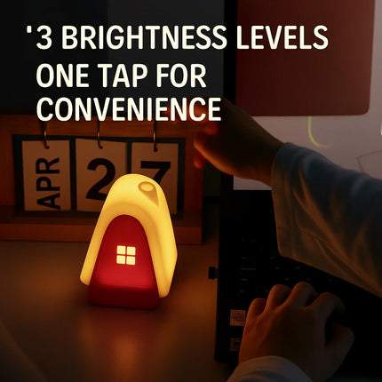 Green Snow House Night Light – Rechargeable Pat Lamp For Kids