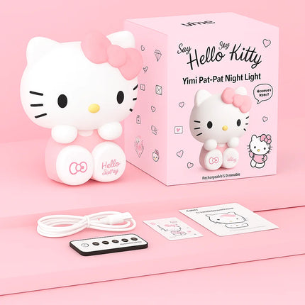 Sanrio Hello Kitty Night Light Pat LightHello Kitty Silicone Night Light Pat Lamp Cute KT Cat Bedside Table Atmosphere Light Birthday Gift for Girls